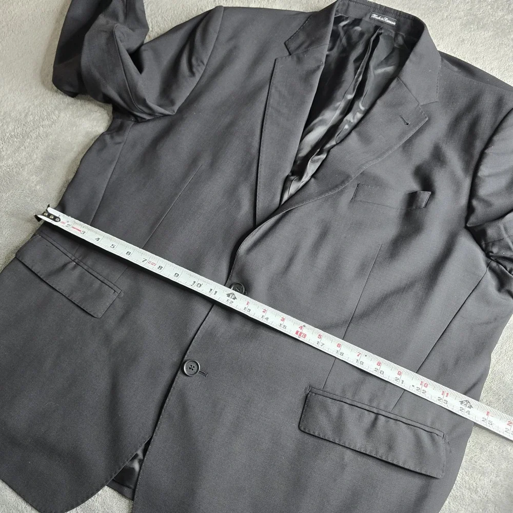 Louis Vuitton Uniformes Blazer Mens 62 Black Wool 2-Button Jacket Sportscoat